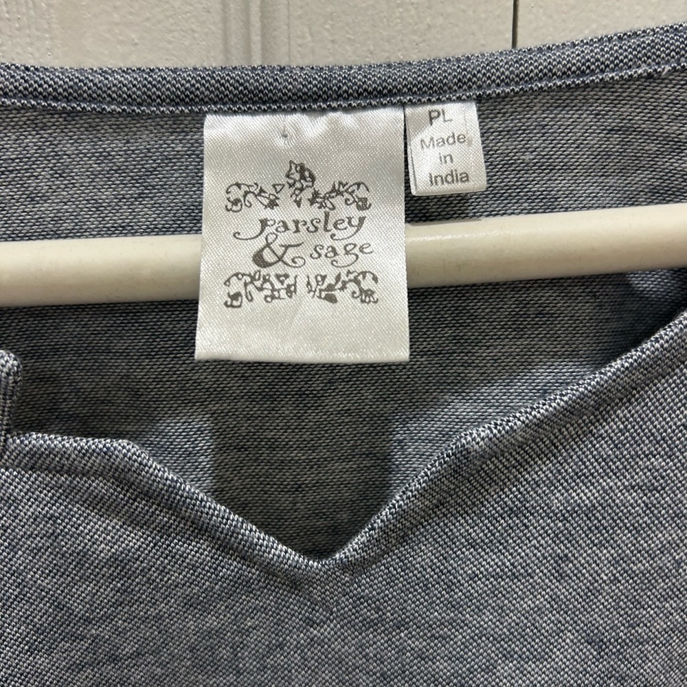 Parsley & Sage Charcoal Knit Top PL - Picture 3 of 4